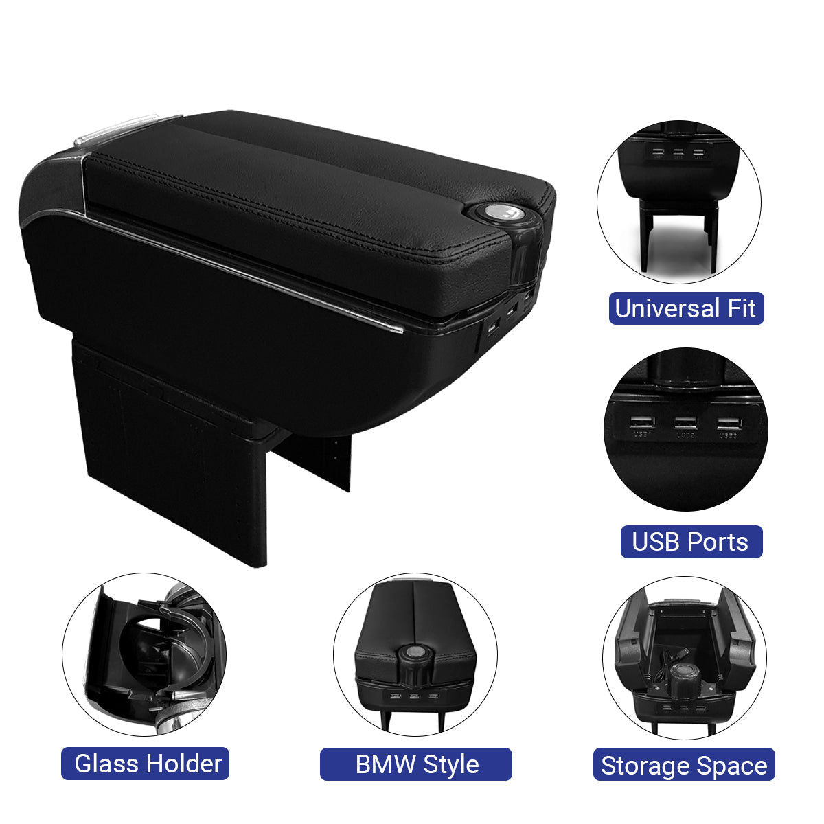 Universal Car Black Armrest