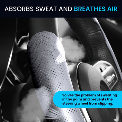 Grey Steering Wheel Grip