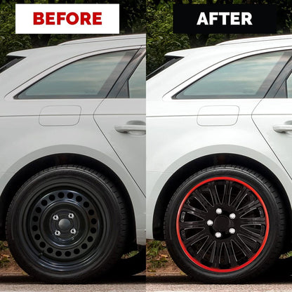 Universal Fit Black with Red Trim Car Rim