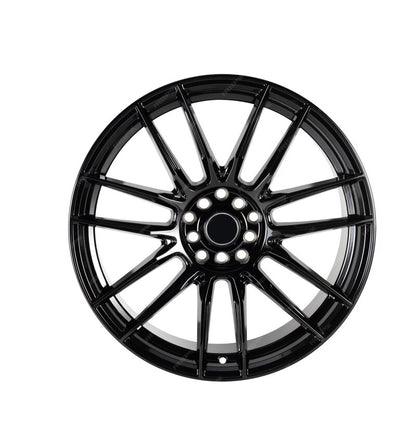 Pack of 4 Wheels 19 8.5 5X112 R1 257 Blk Et45 Cb
