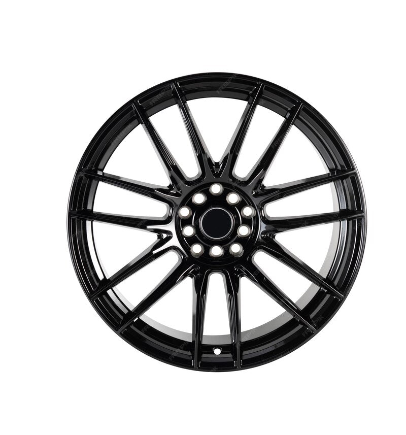 Pack of 4 Wheels 19 8.5 5X112 R1 257 Blk Et45 Cb