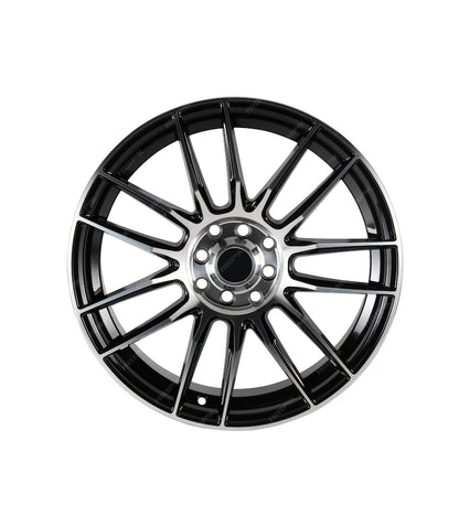 Pack of 4 Wheels 19 8.5 5X112 R1 257 Blk Et45 Cb