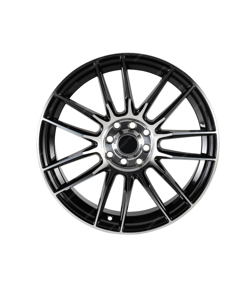 Pack of 4 Wheels 19 8.5 5X112 R1 257 Blk Et45 Cb